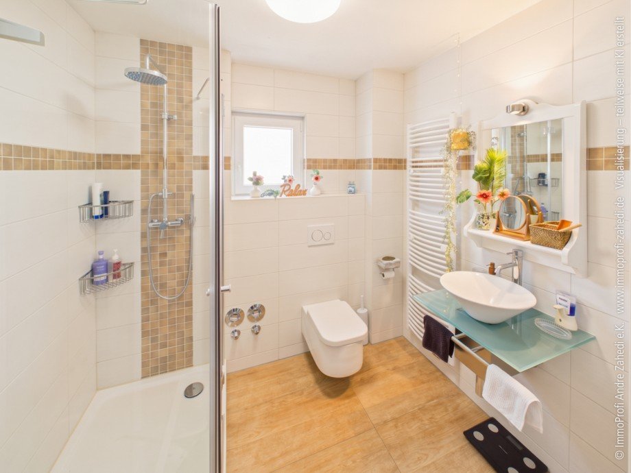 Tageslicht Duschbad im 1.OG Maisonettewohnung Darmstadt
