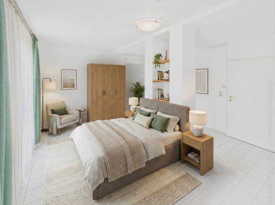 Schlafzimmer im Souterrain Maisonettewohnung M�hltal