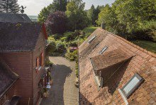 Blick vom Haupthaus Hofreite Forsthaus-Ensemble im Odenwald +VERKAUFT+