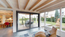 Blick auf Terrasse Freistehendes Traumhaus in M�hltal +VERKAUFT+