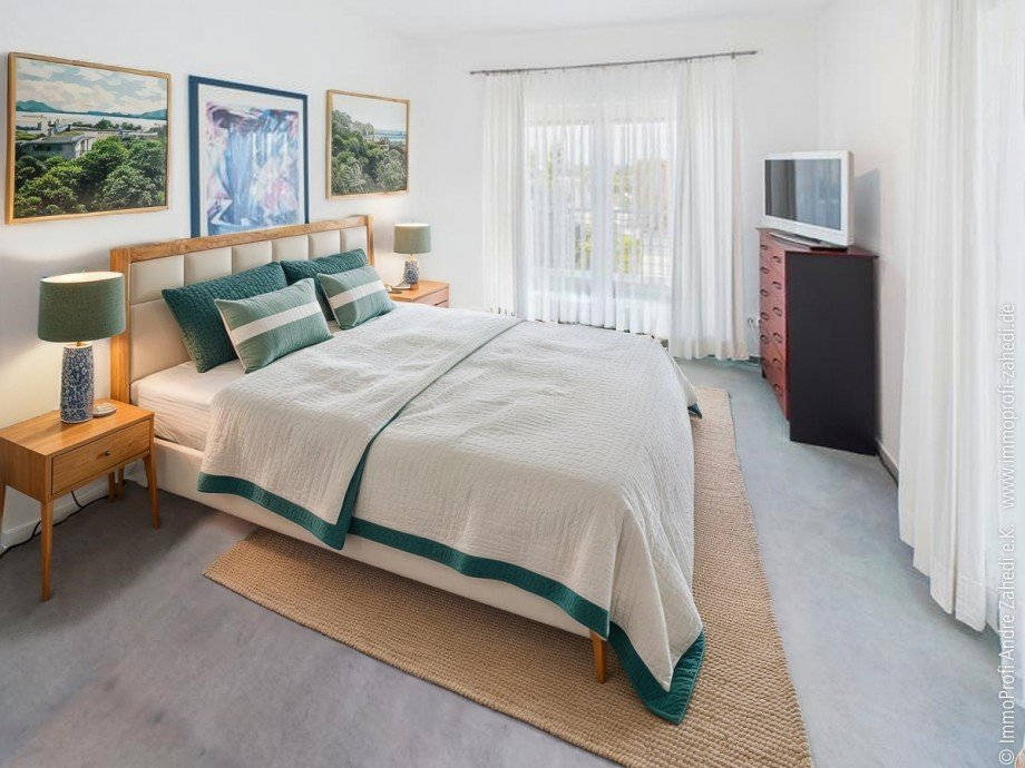 Schlafzimmer im DG Doppelhaush�lfte Seeheim-Jugenheim