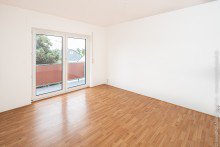 Schlafzimmer 2-Zimmer-Eigentumswohnung mit 2 Balkonen in Weiterstadt +VERKAUFT+