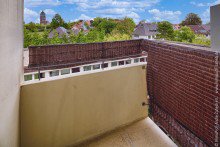 Balkon mit Blick auf Hochzeitsturm Wohnen in Neufert-Meisterbau in Darmstadt  +VERMIETET+