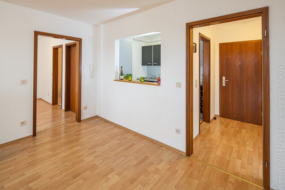 Blick vom Wohnzimmer Etagenwohnung Messel