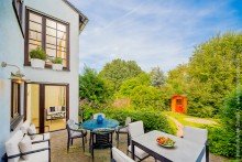 Terrasse im Garten Einfamilienhaus mit ELW in M�hltal