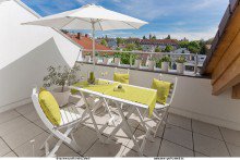Loggia (ohne M�bel) Neubau-Maisonette-Dachgescho�-Mietwohnung in Darmstadt +VERMIETET+