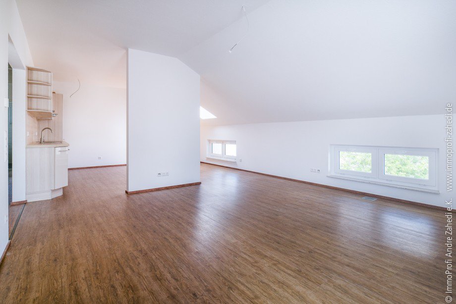 Blick vom Wohnzimmer Dachgeschosswohnung Pfungstadt