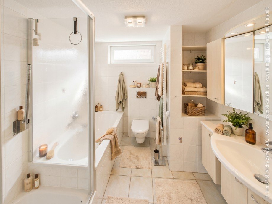 Badezimmer im 1. OG Zweifamilienhaus Darmstadt / Eberstadt