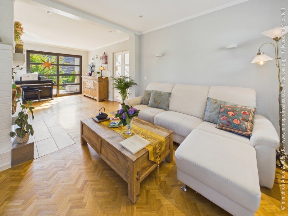 Wohn- und Esszimmer Maisonettewohnung Darmstadt
