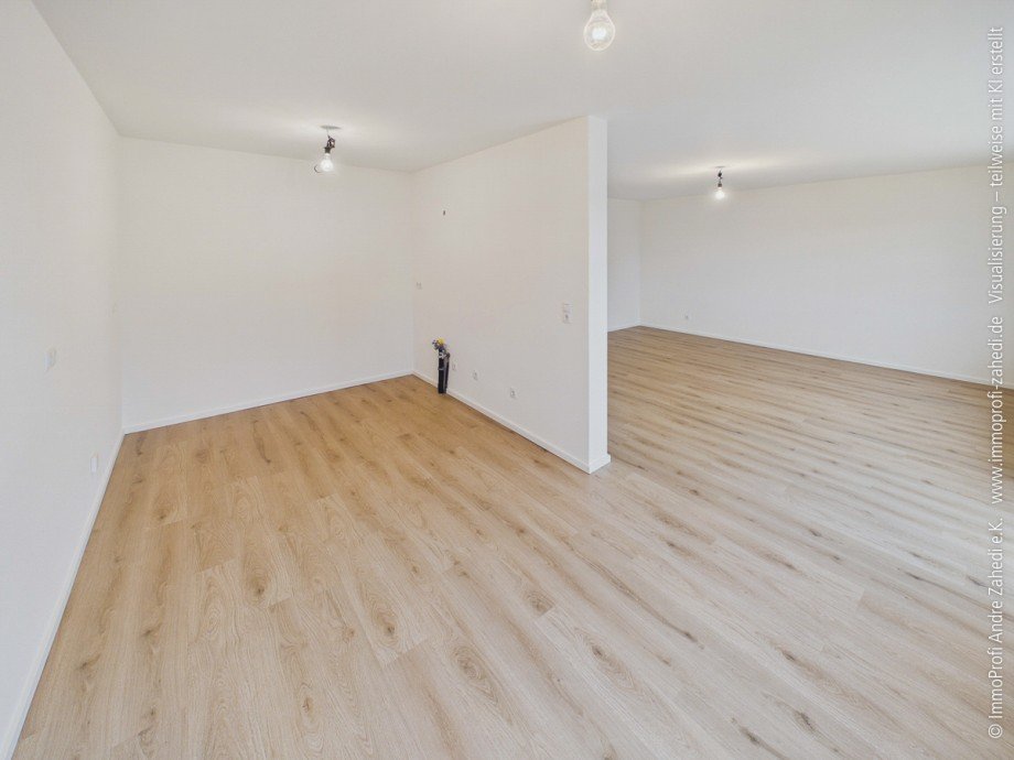 Wohnzimmer+K�che links Etagenwohnung Pfungstadt