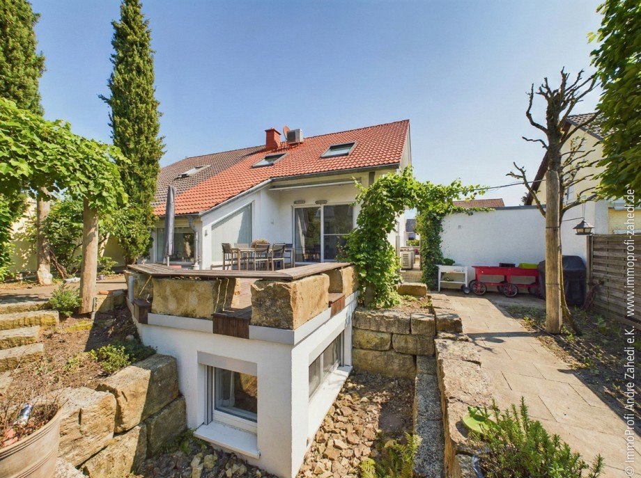 Blick vom Garten Doppelhaush�lfte Weiterstadt / Braunshardt