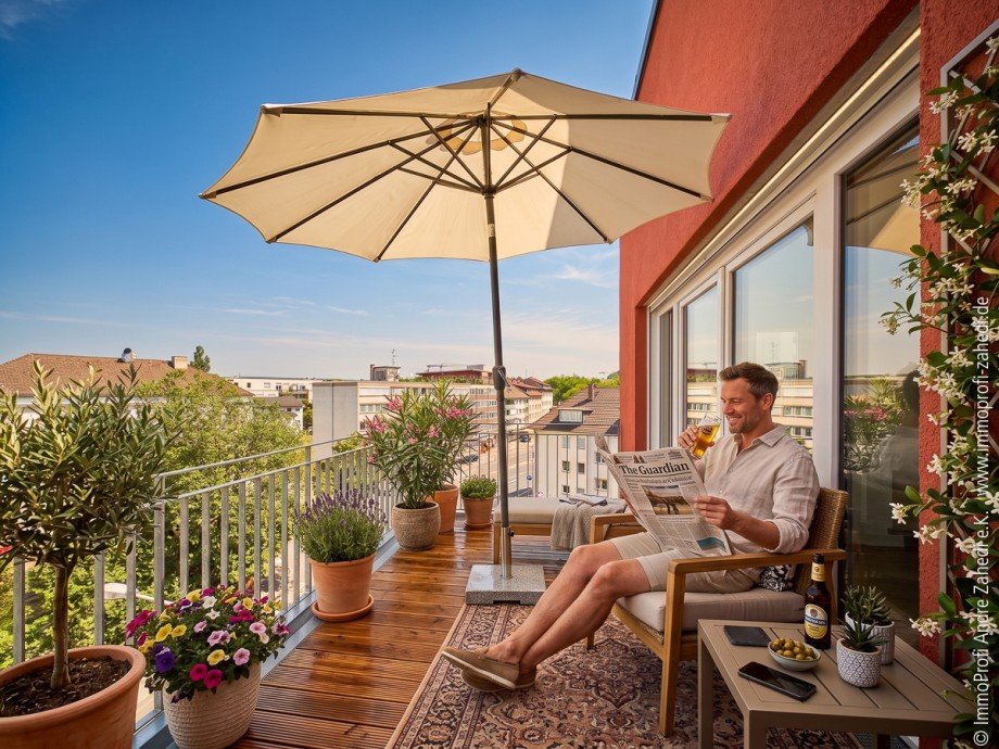 Sonnenbalkon Etagenwohnung Darmstadt