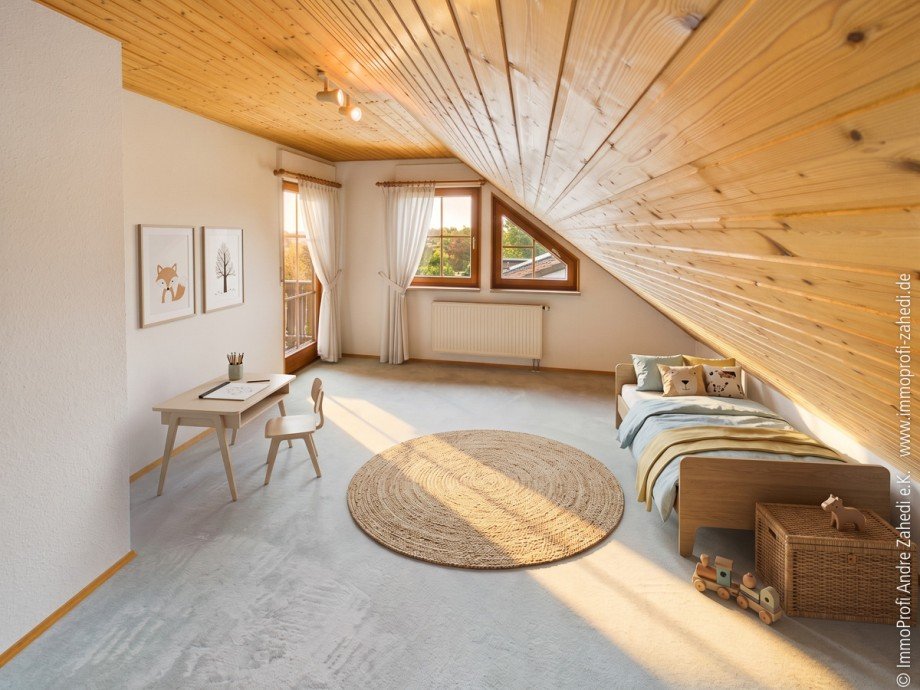 Kinderzimmer im DG Einfamilienhaus Darmstadt
