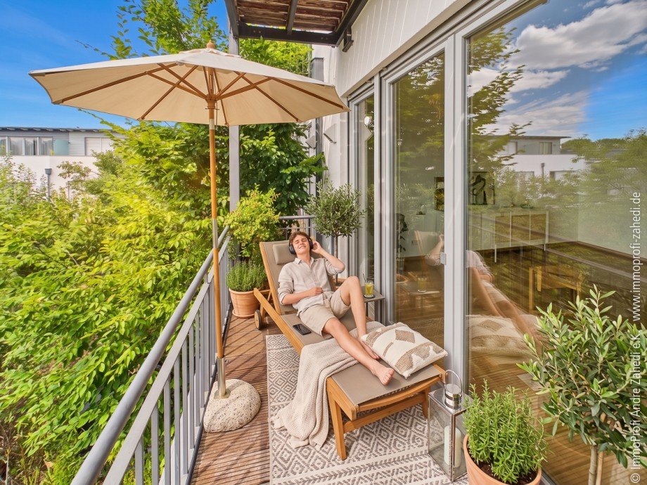 Balkon im 1. OG Reihenmittelhaus Darmstadt