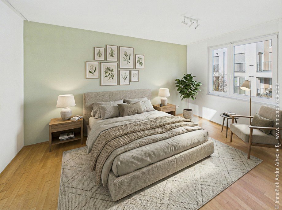 Schlafzimmer im 1.OG Reiheneckhaus Darmstadt