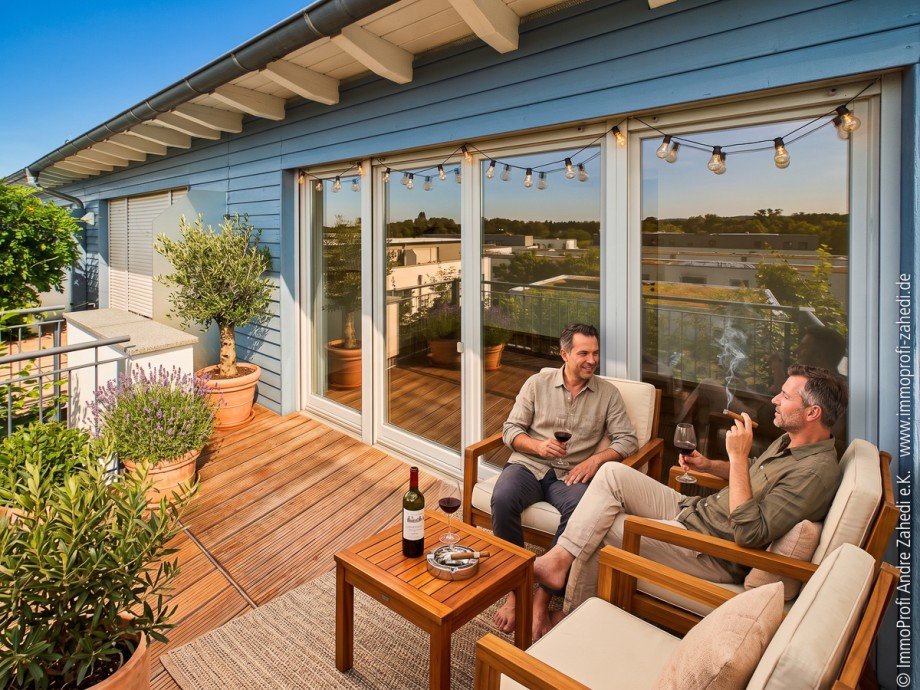 Dachterrasse Reihenmittelhaus Darmstadt