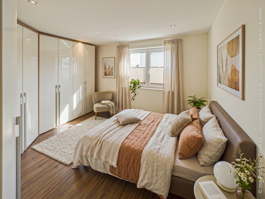 Schlafzimmer inkl. Einbauschrank Erdgeschosswohnung Pfungstadt