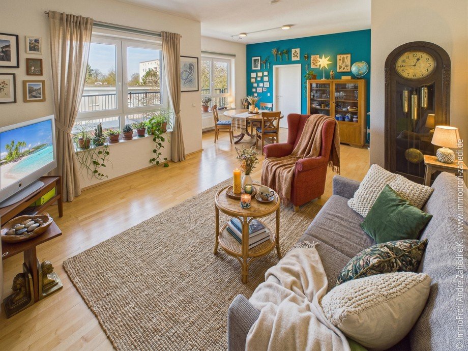 Wohn- und Esszimmer Dachgeschosswohnung Darmstadt