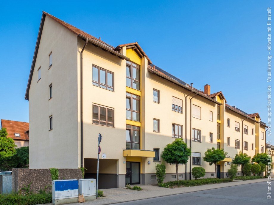 Hausansicht Strasse Etagenwohnung Pfungstadt