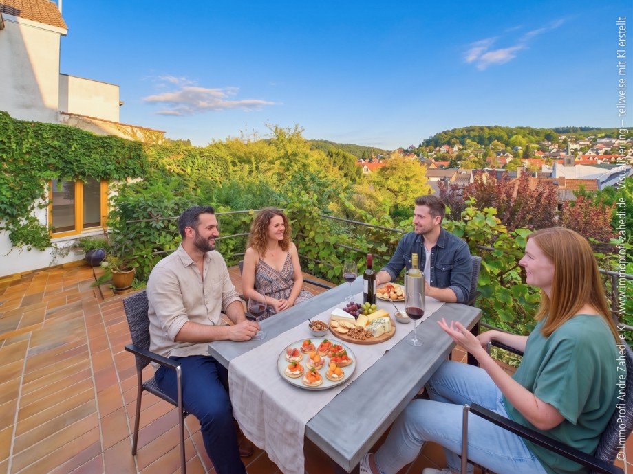 Terrasse mit Fernblick Einfamilienhaus M�hltal / Nieder-Ramstadt