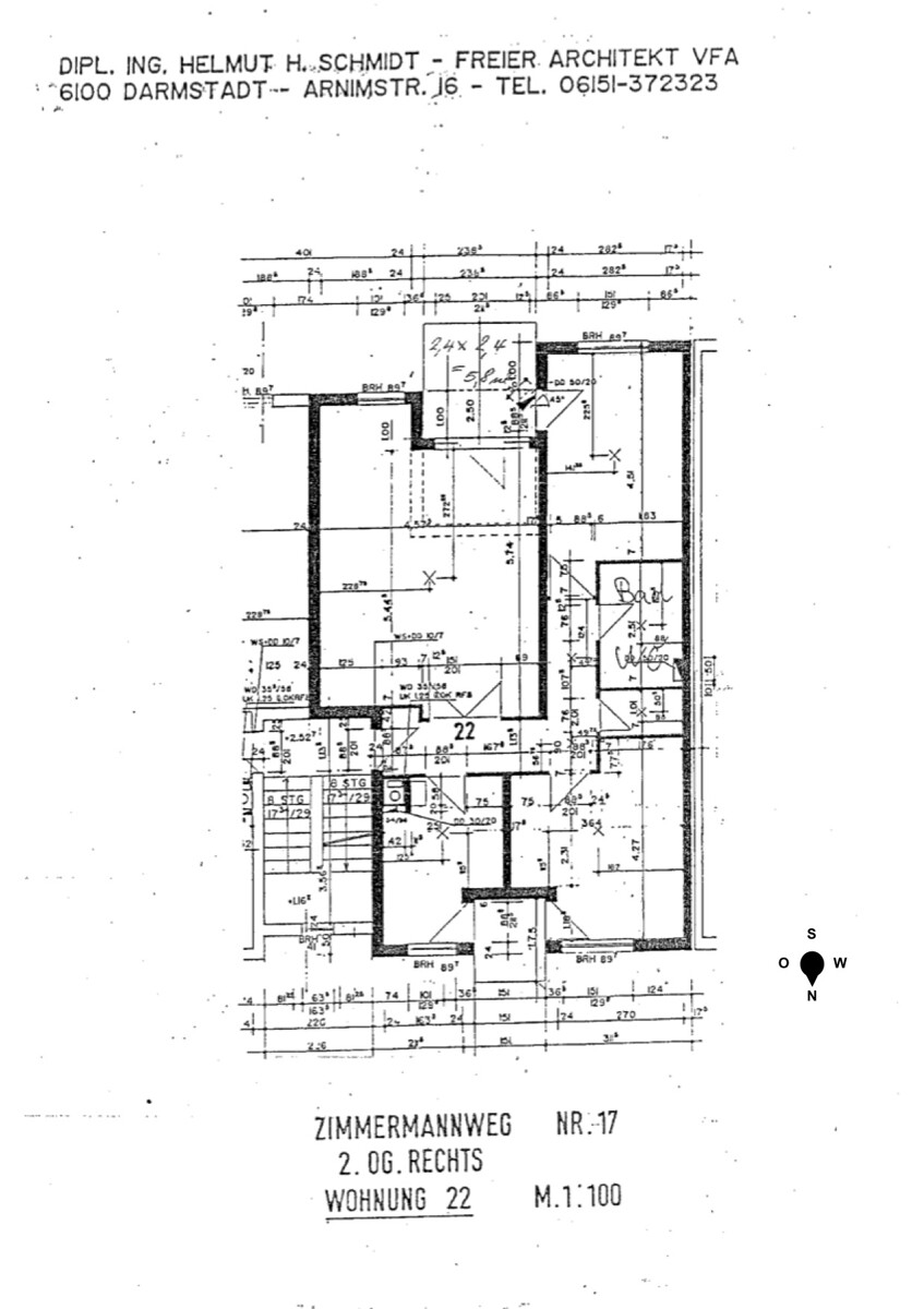 Grundrisse Etagenwohnung Darmstadt / Kranichstein