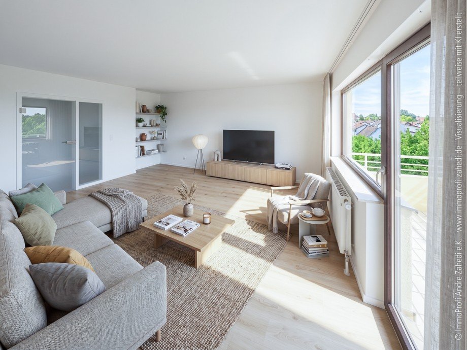 Wohnzimmer Etagenwohnung Pfungstadt