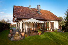 Terrassenansicht Freistehendes Einfamilienhaus in M�hltal ++VERKAUFT++