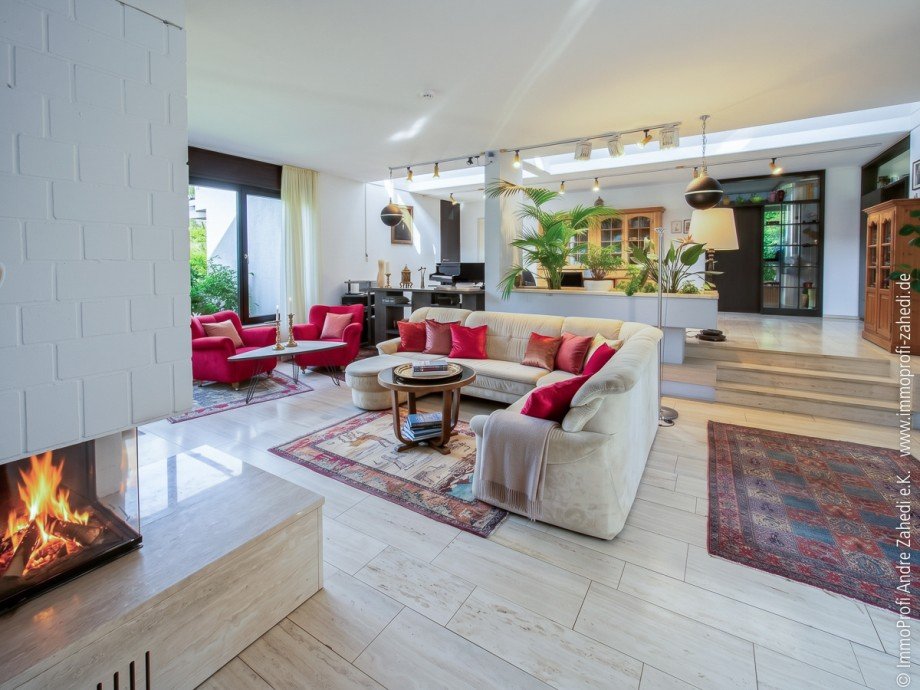 Blick vom Wohnzimmer Einfamilienhaus M�hltal