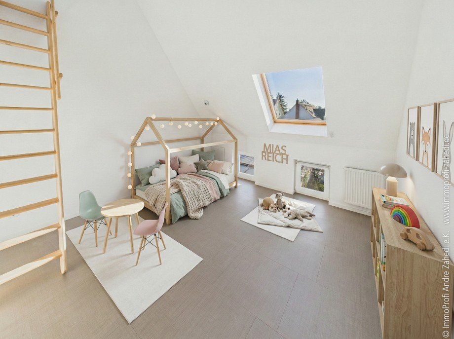 Kinderzimmer im DG Einfamilienhaus Griesheim