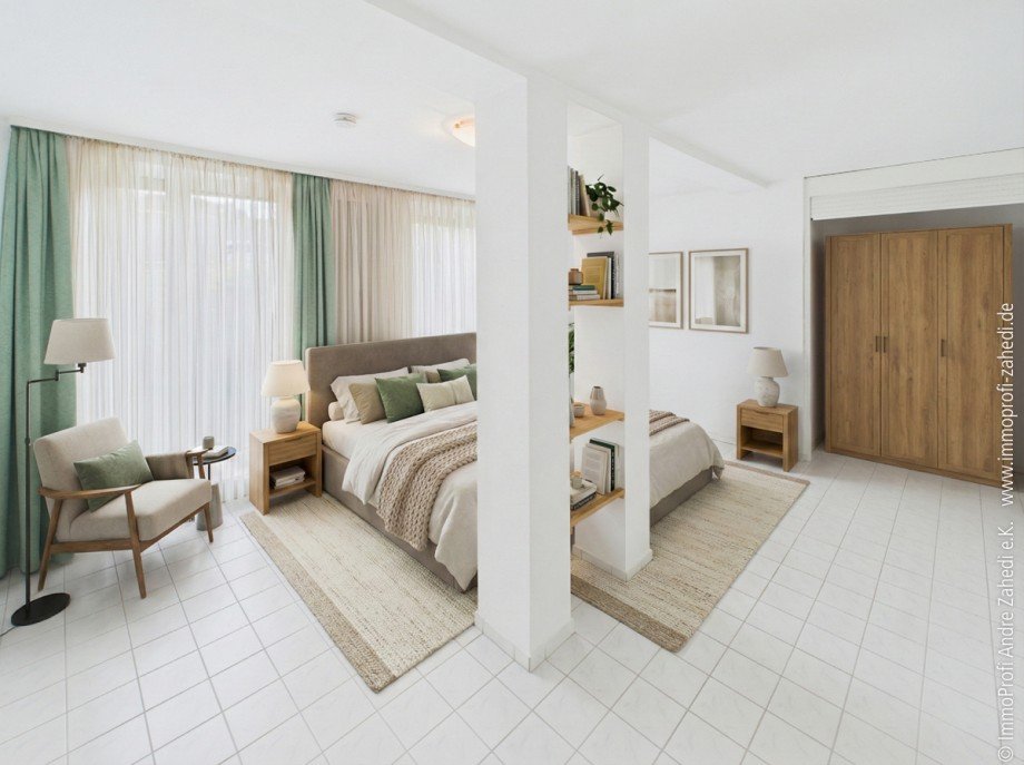 Schlafzimmer im Souterrain Maisonettewohnung M�hltal