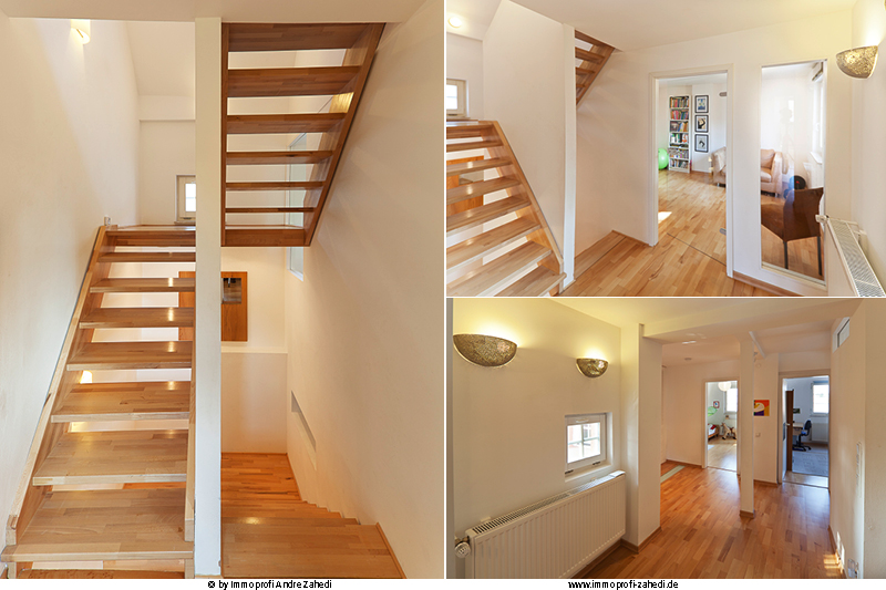 Neue Treppe + Diele im OG Einfamilienhaus Zwingenberg