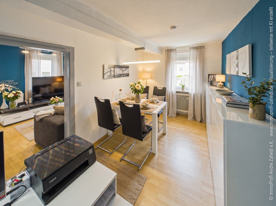 Wohn- u. Esszimmer im EG Zweifamilienhaus Darmstadt / Eberstadt