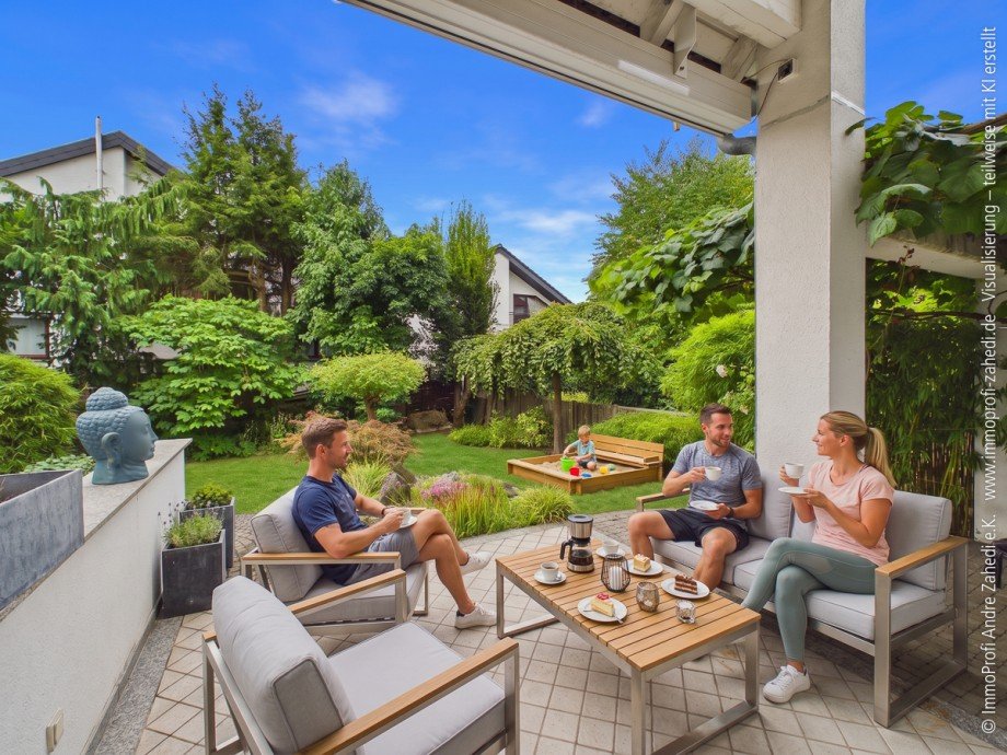 Terrasse Doppelhaush�lfte Dieburg