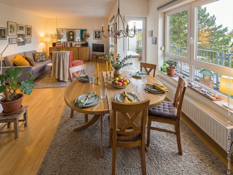 Wohn- und Esszimmer Dachgeschosswohnung Darmstadt